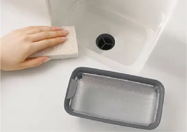 接合部のリングをなくした一体成型の排水口
