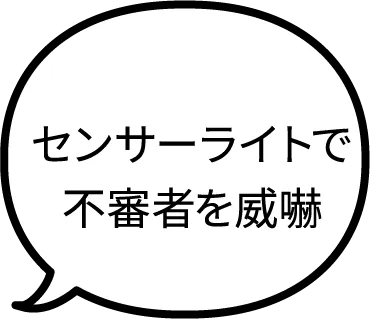 センサーライトで不審者を威嚇